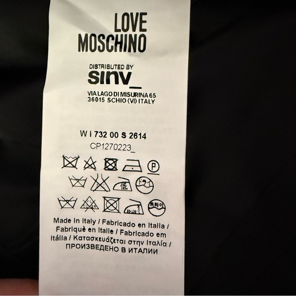 Love Moschino Black and Gold-Tone Geometric Blazer Jacket Women’s Sz 4 - Picture 5 of 8